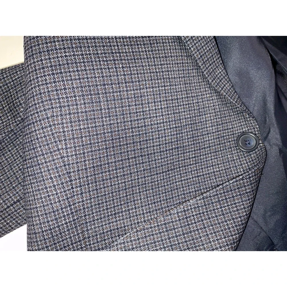 NWT Men's Pronto Uomo Platinum Pup‎ Executive Sport Coat Jacket Navy Brown 44 S